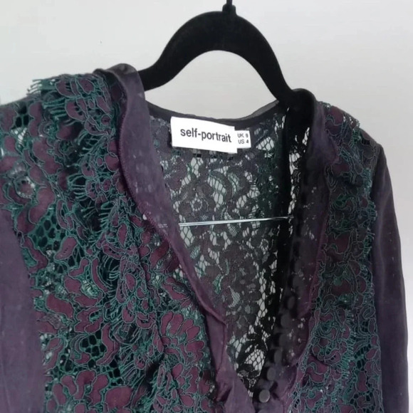 Self Portrait Lace and chiffon blouse - Picture 2 of 8